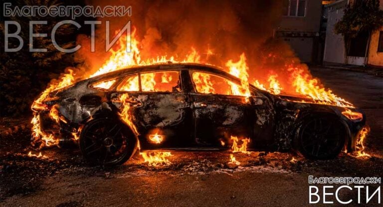 Палеж в Благоевград: Маскиран подпали Mercedes-AMG GT